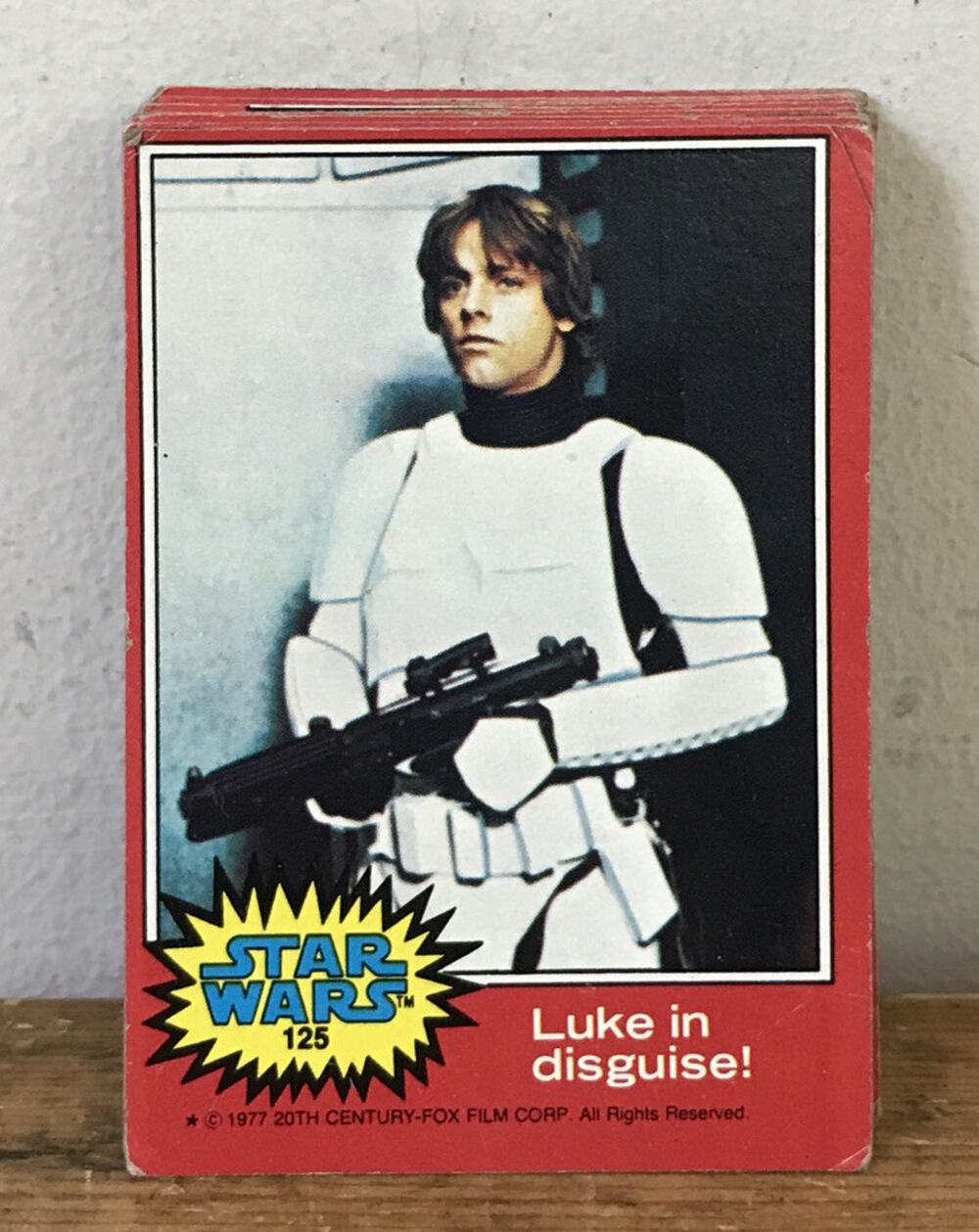 Set Lot 17 Vintage 1977 70s Star Wars Movie Photo Trading Cards RED